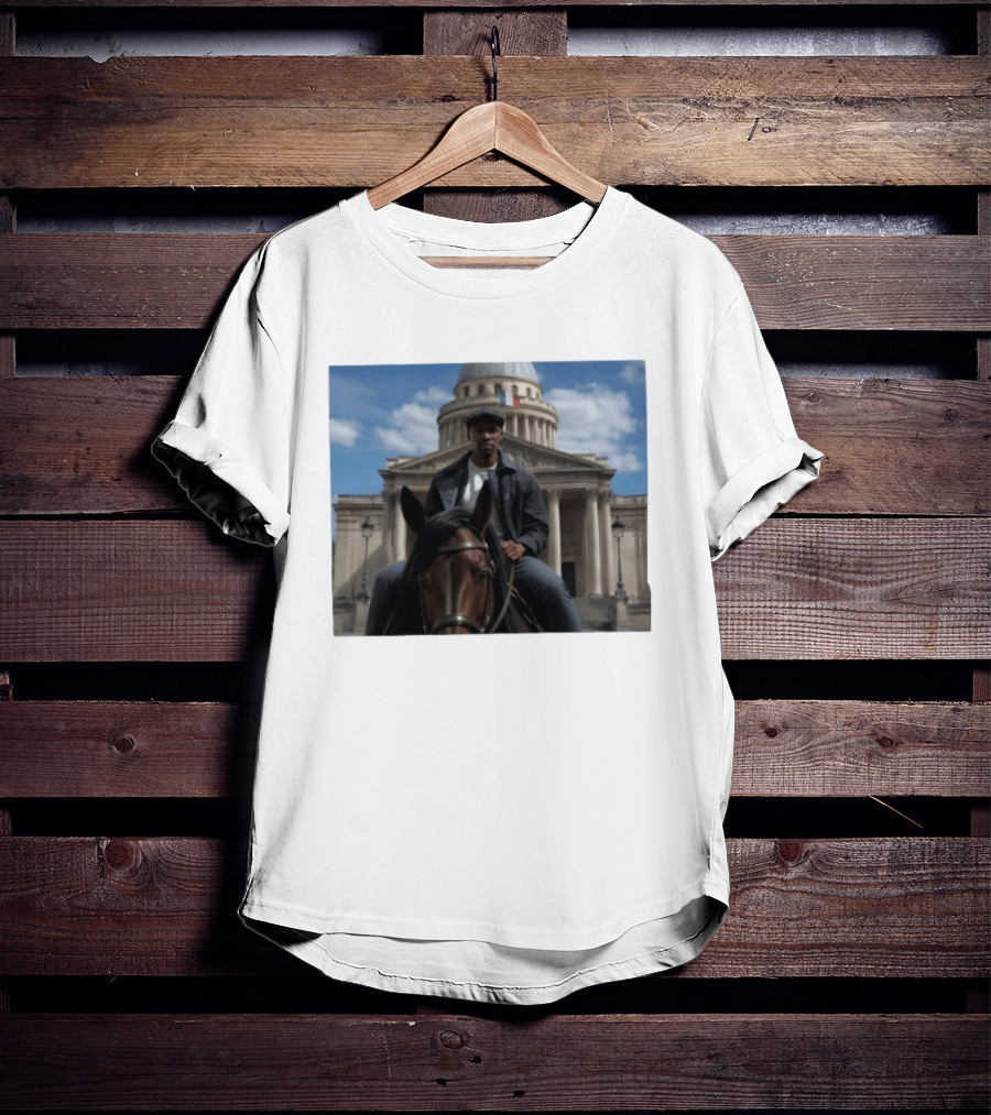Dolly Parton Lupin Part 4 Assane Diop Horse Riding Pantheon Paris Netflix Series T-Shirt