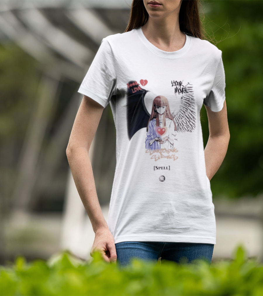 Yu Gi Oh Fuck Love Your Move Switching Sides Spell Dark Angel Heart T-Shirt
