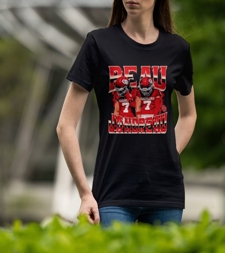 Beau Jandreau Oklahoma Sooners Football Number 7 NCAA Player Collage T-Shirt