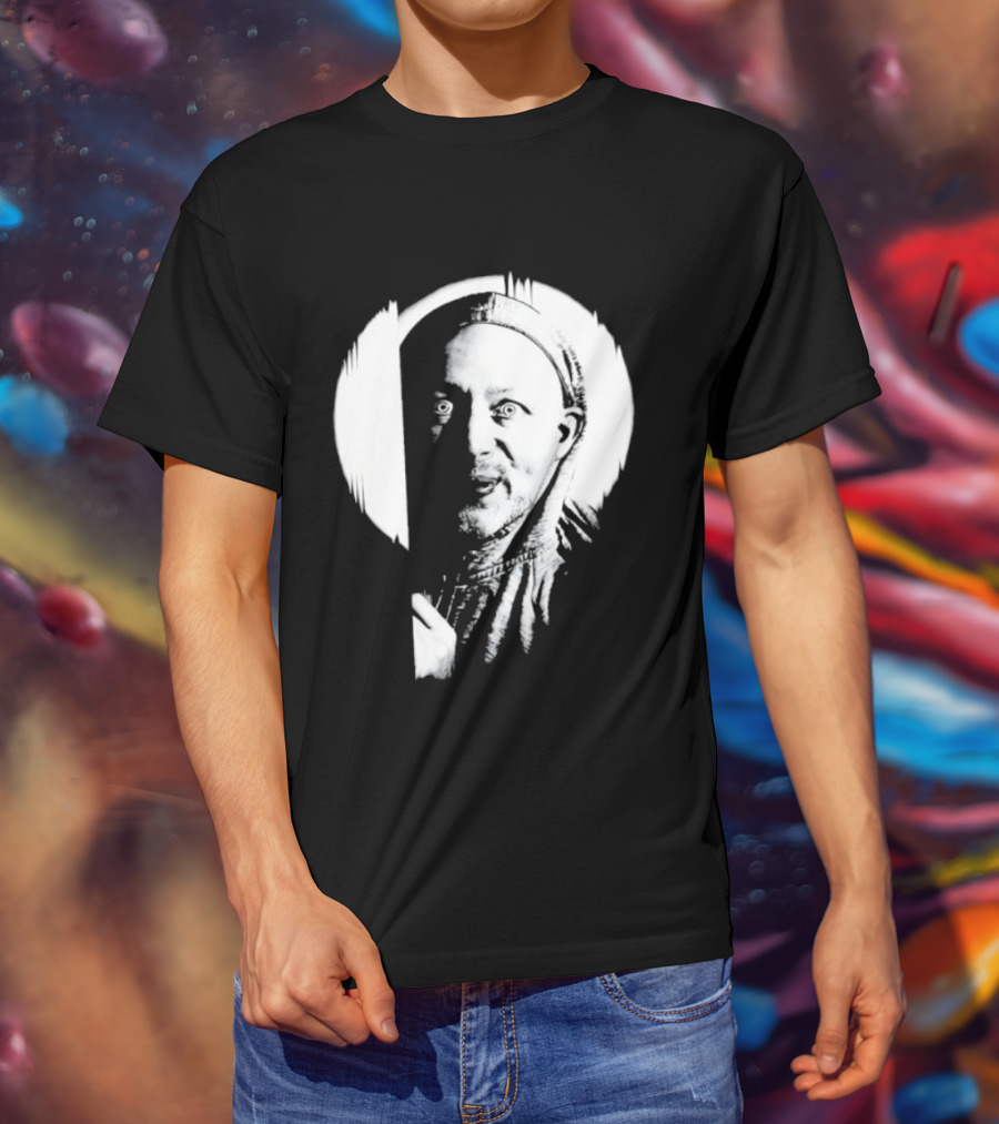 Brian Limond Curious Guy Face Sketch Circle T-Shirt