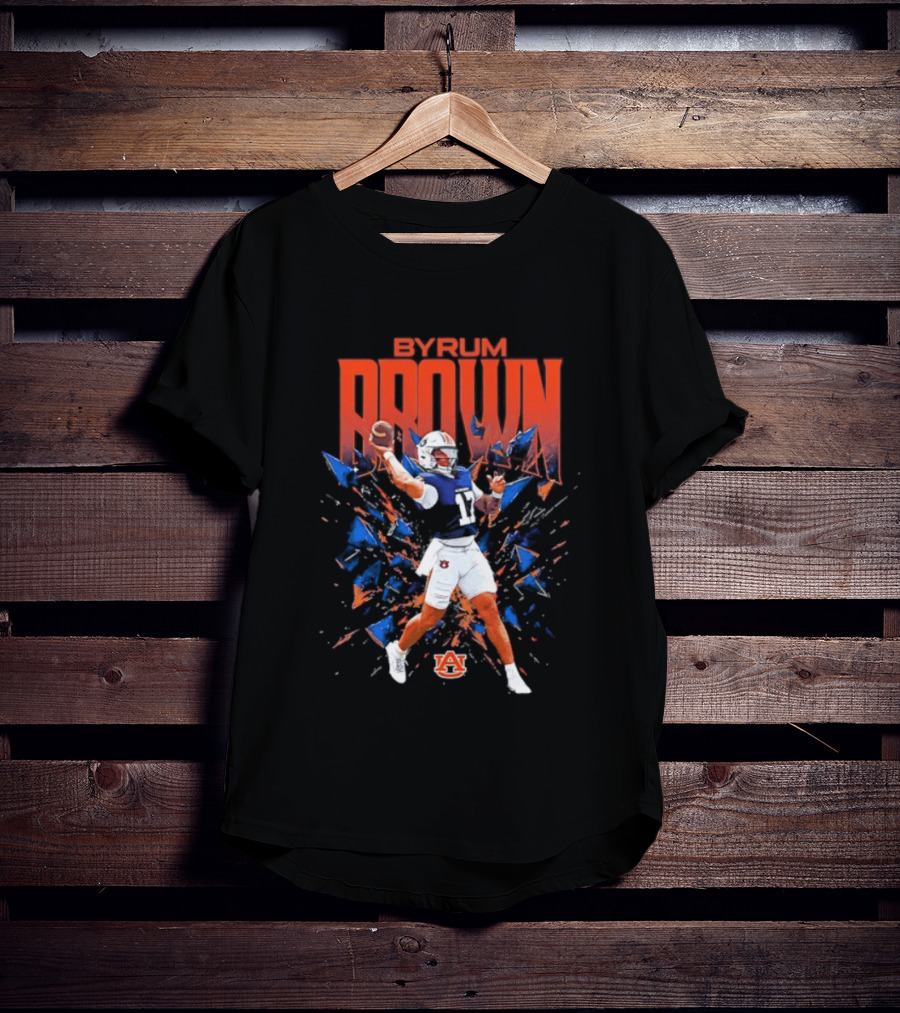 Byrum Brown Auburn Tigers Football Player T-Shirt