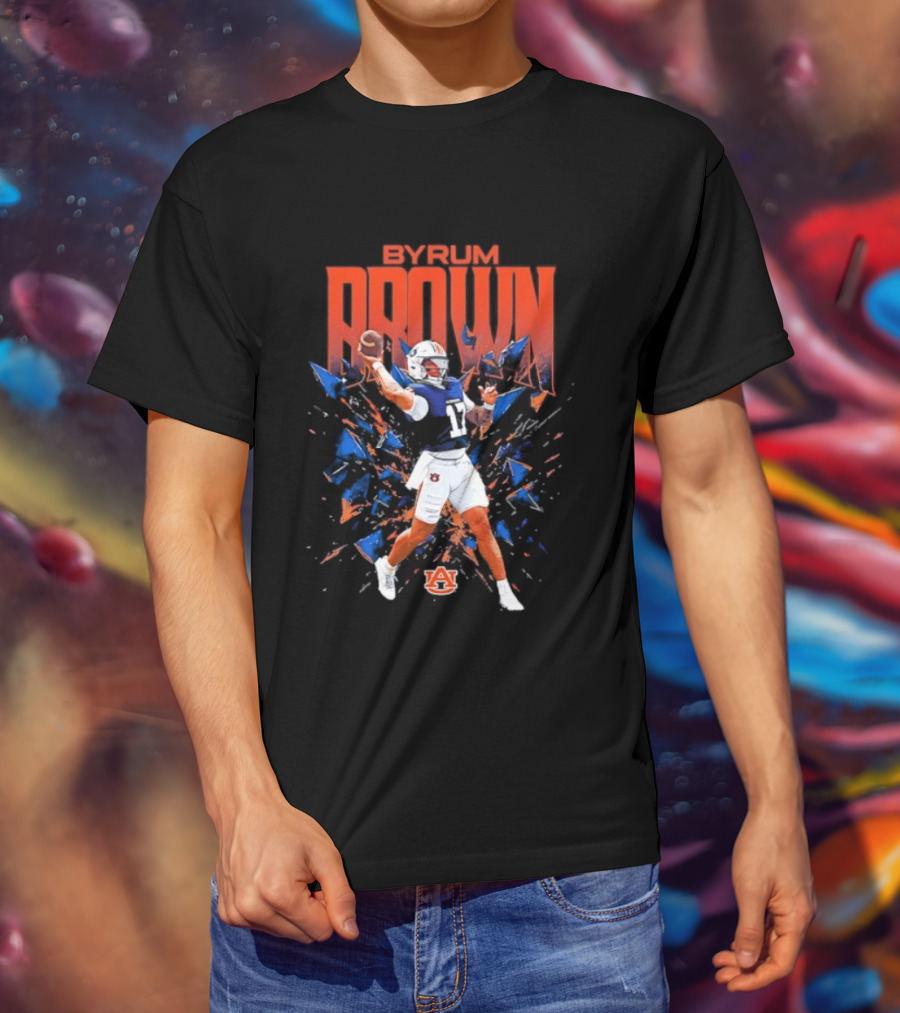 Byrum Brown Auburn Tigers Football Player T-Shirt