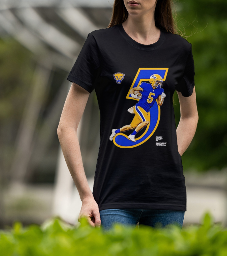 Pitt Panthers Corey Dailey 5 Football Jersey Number T-Shirt