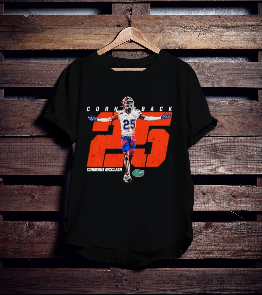 Cormani McClain #25 Corn Back Florida Gators NCAA Football Player T-Shirt