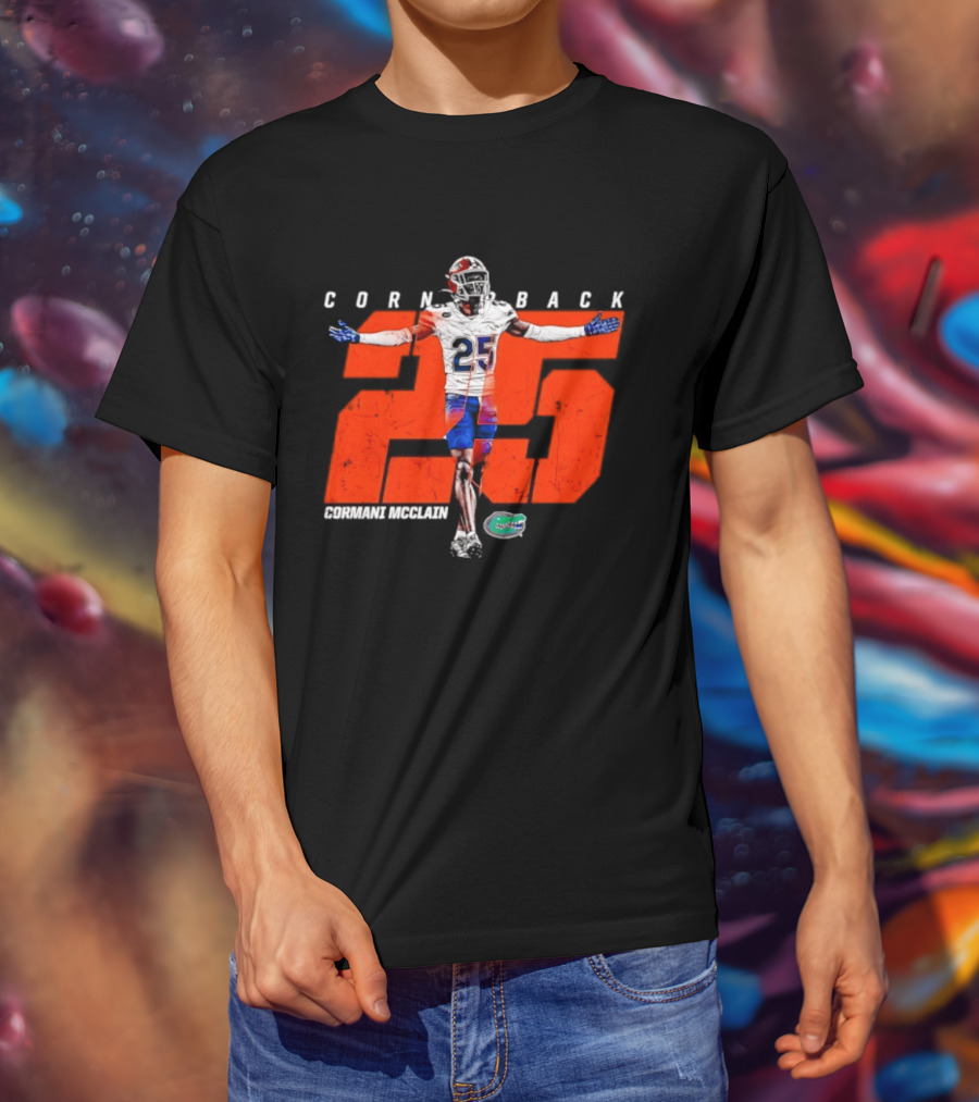 Cormani McClain #25 Corn Back Florida Gators NCAA Football Player T-Shirt