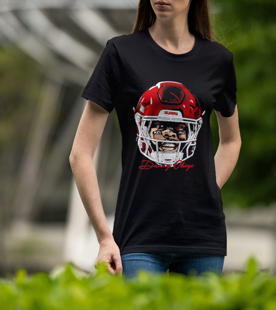 Danny Okoye Oklahoma Sooners Football Helmet Swag T-Shirt