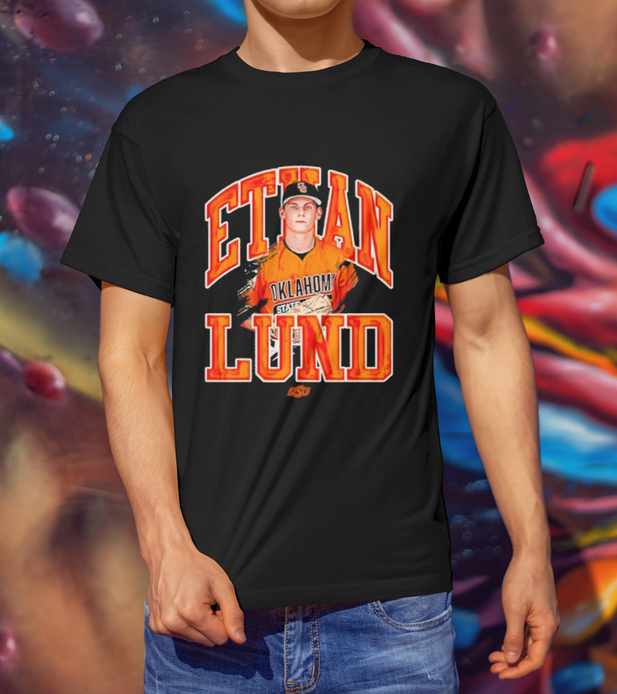 Ethan Lund Oklahoma State Cowboys Baseball T-Shirt
