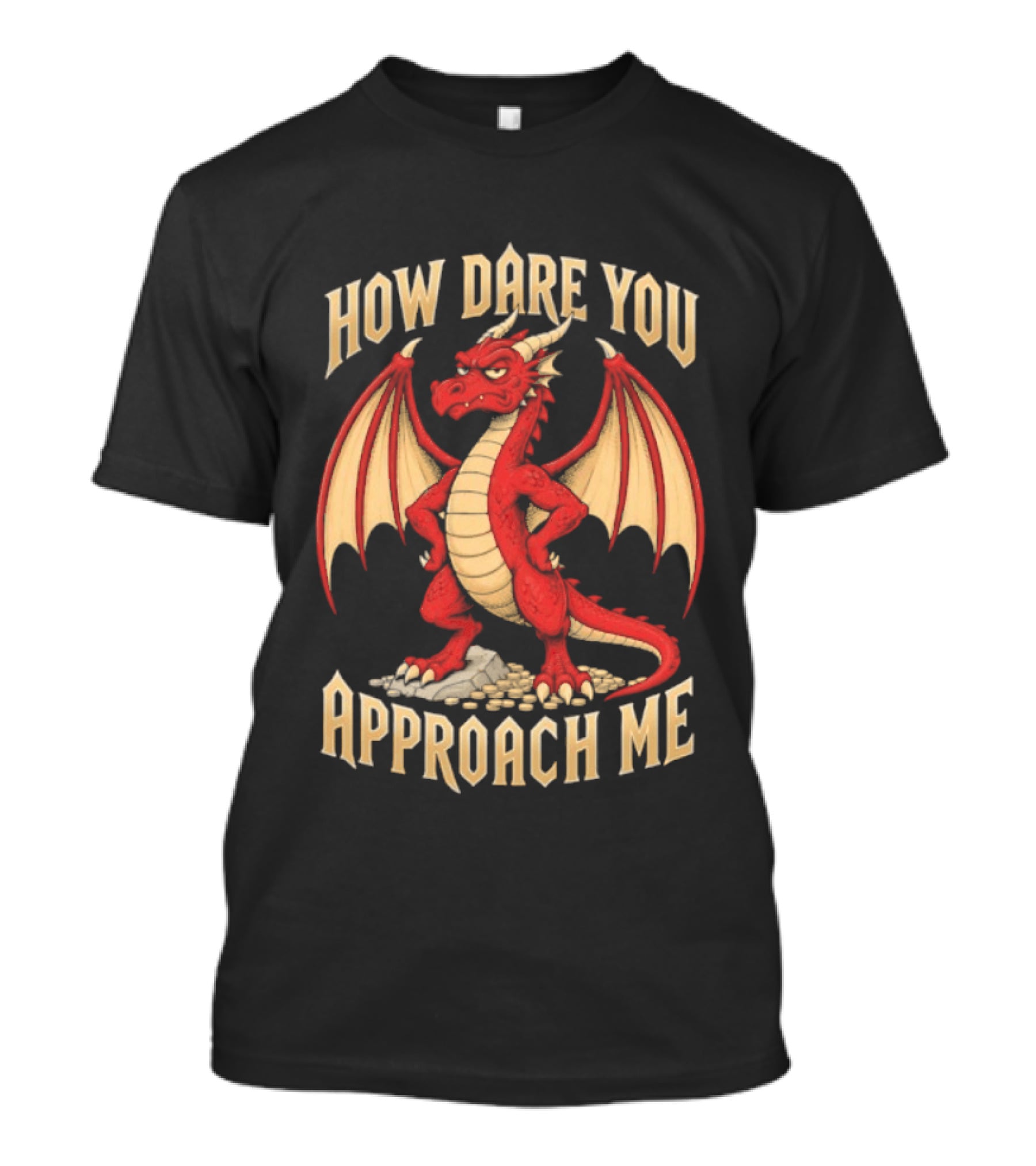 How Dare You Approach Me Dragon Fantasy Winged Creature T-Shirt