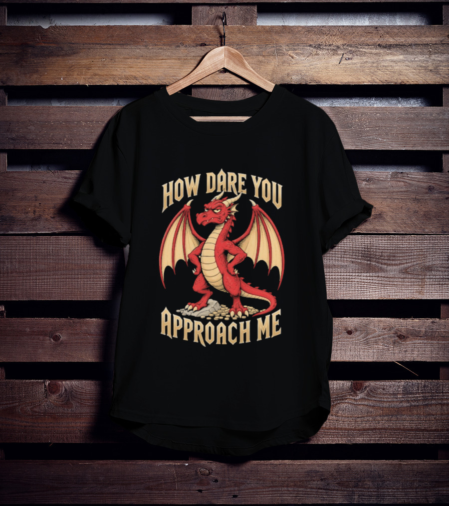 How Dare You Approach Me Dragon Fantasy Winged Creature T-Shirt