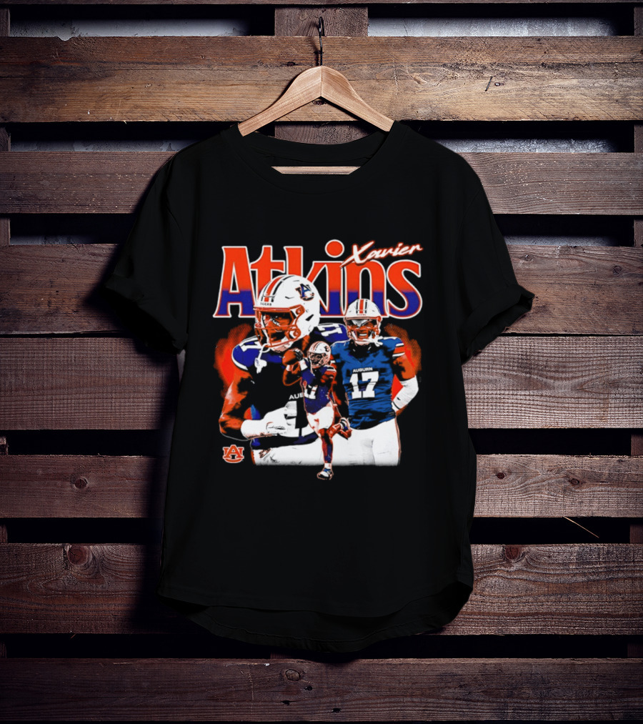 Xavier Atkins Auburn Tigers Football Player Number 17 Collage T-Shirt
