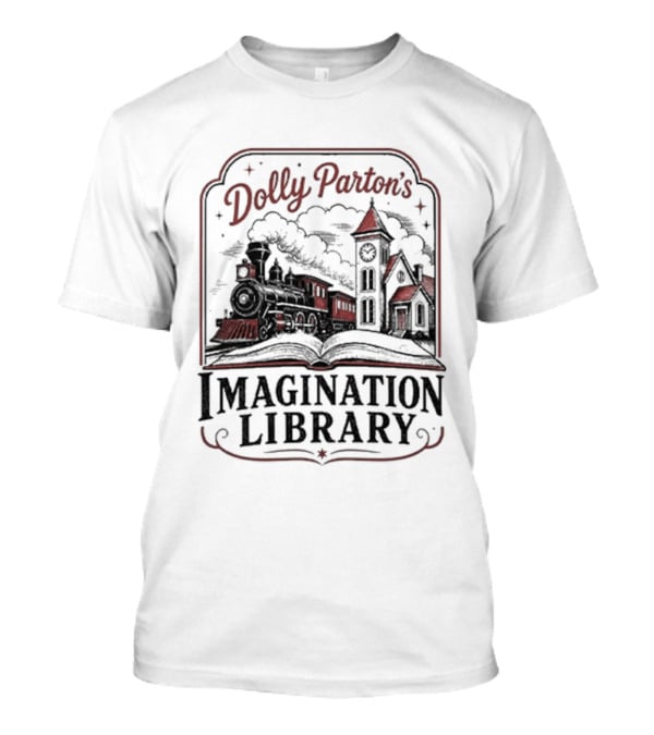 Dolly Parton's Imagination Library Train And Tower Scene T-Shirt
