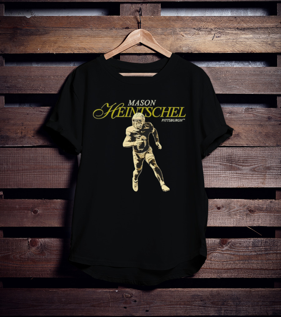 Mason Heintschel Pitt Panthers Football Player Action Pose T-Shirt
