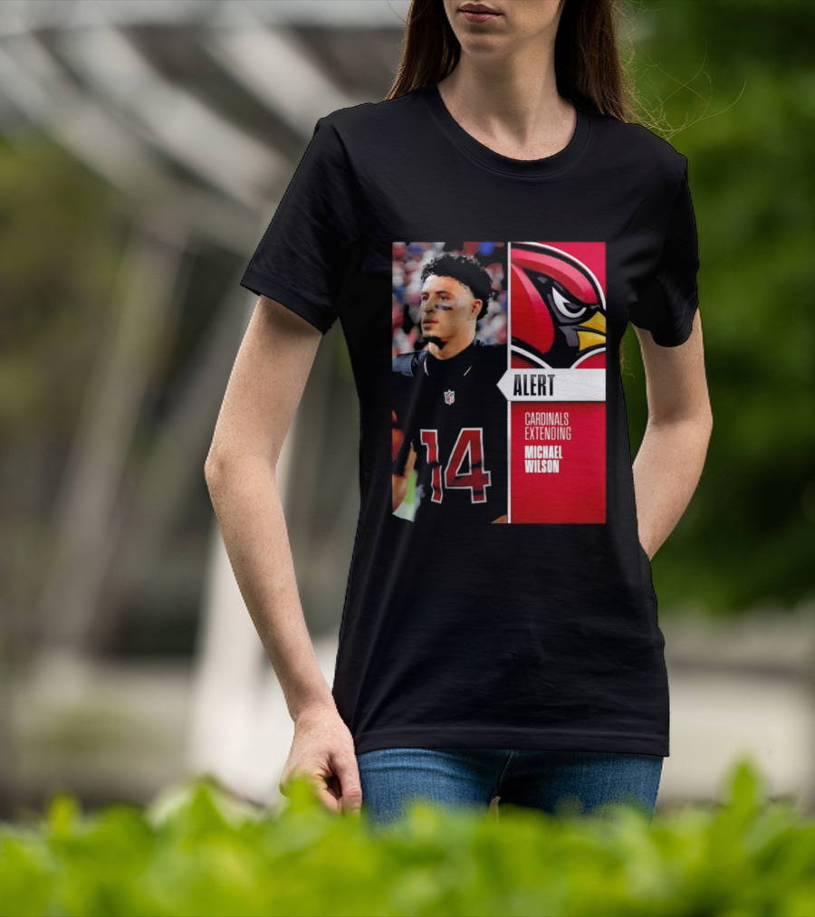Alert Cardinals Extending Michael Wilson Arizona 14 T-Shirt