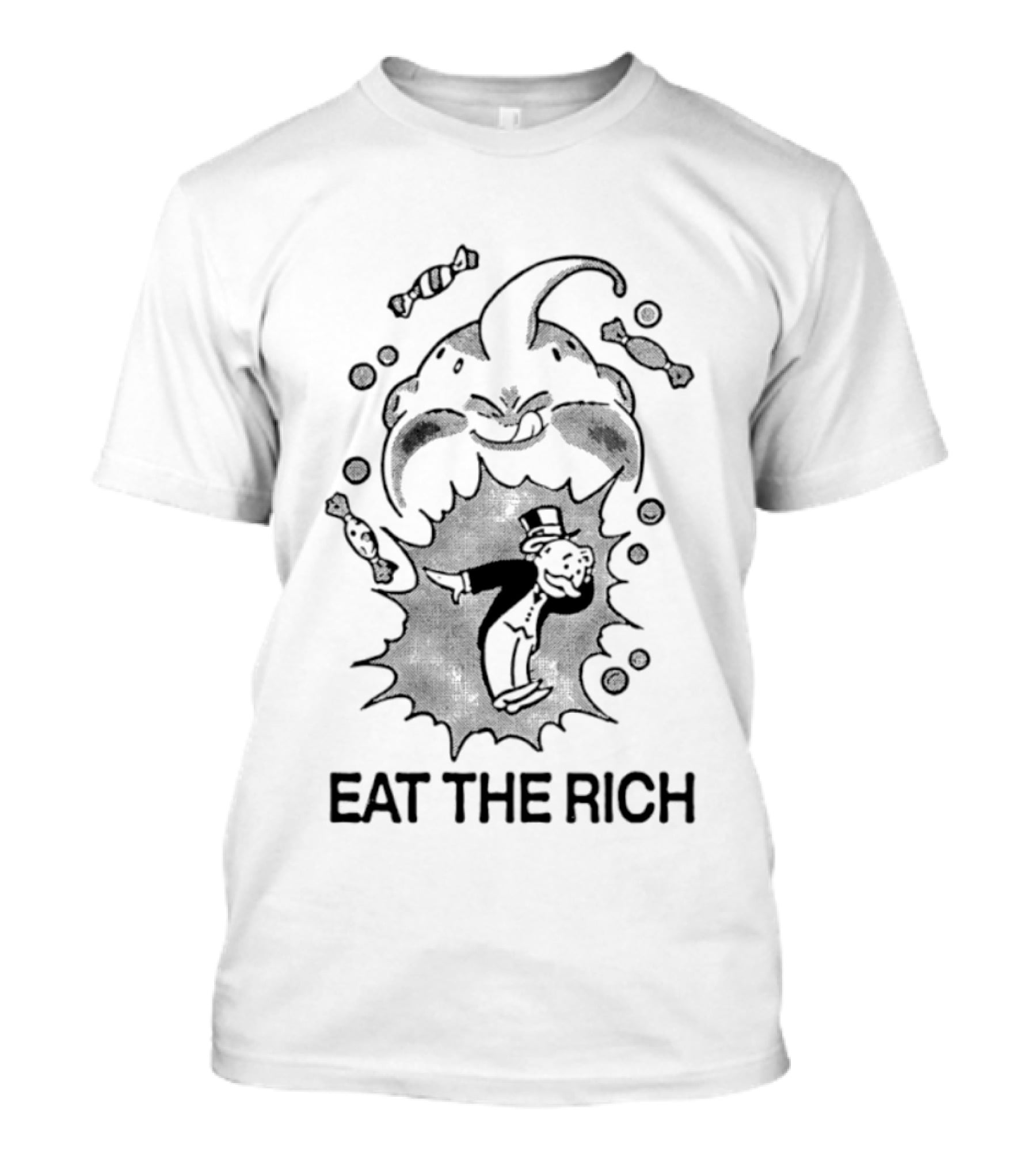 Eat The Rich Majin Buu And Monopoly Man Fusion T-Shirt