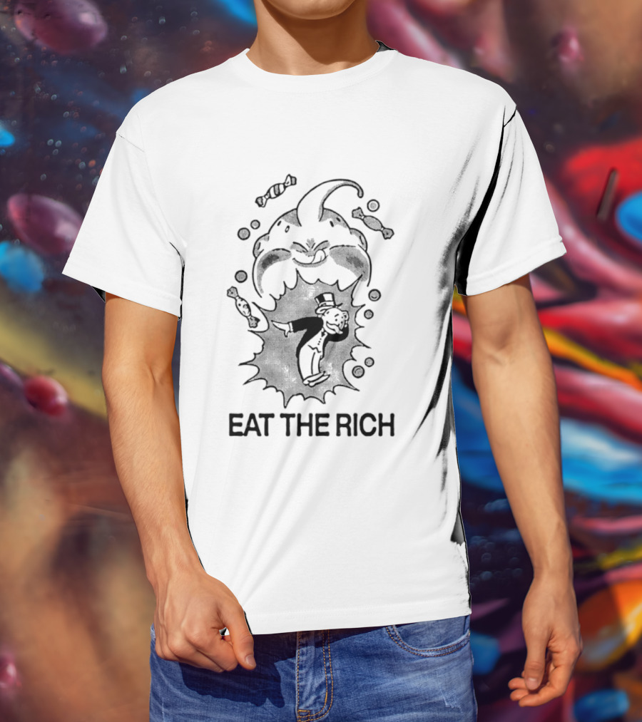 Eat The Rich Majin Buu And Monopoly Man Fusion T-Shirt