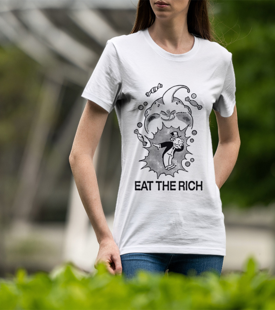 Eat The Rich Majin Buu And Monopoly Man Fusion T-Shirt