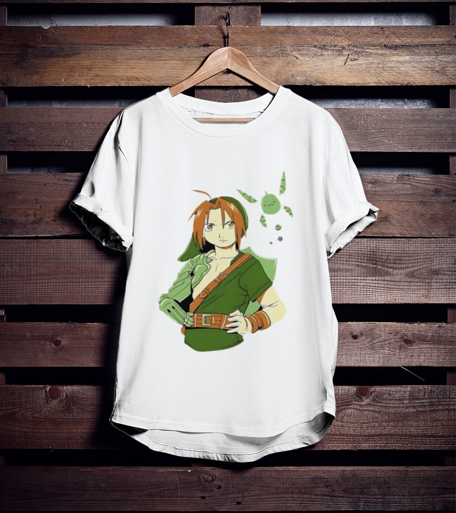 Edward Elric Crossover With Link Costume From Fullmetal Alchemist T-Shirt