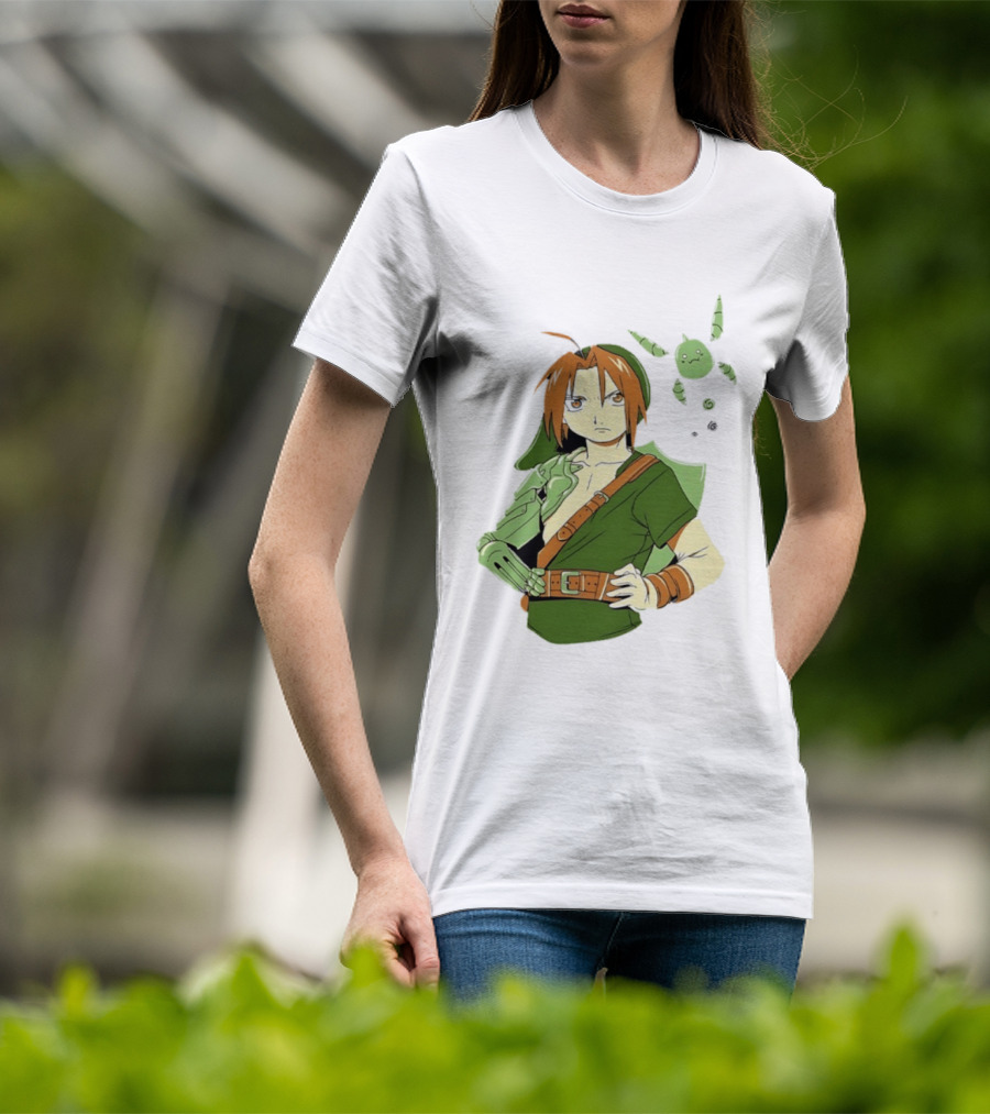 Edward Elric Crossover With Link Costume From Fullmetal Alchemist T-Shirt