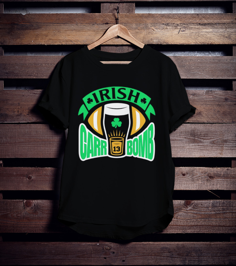 Notre Dame Fighting Irish Carr Bomb 13 Beer Pint T-Shirt