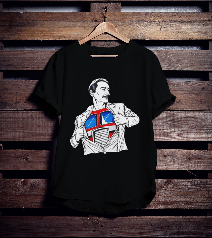 Peter Cullen Optimus Prime Clark Kent Superhero Transformation T-Shirt