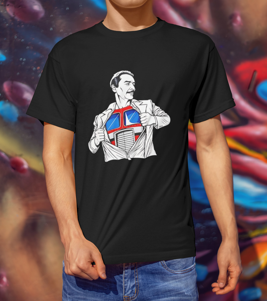 Peter Cullen Optimus Prime Clark Kent Superhero Transformation T-Shirt