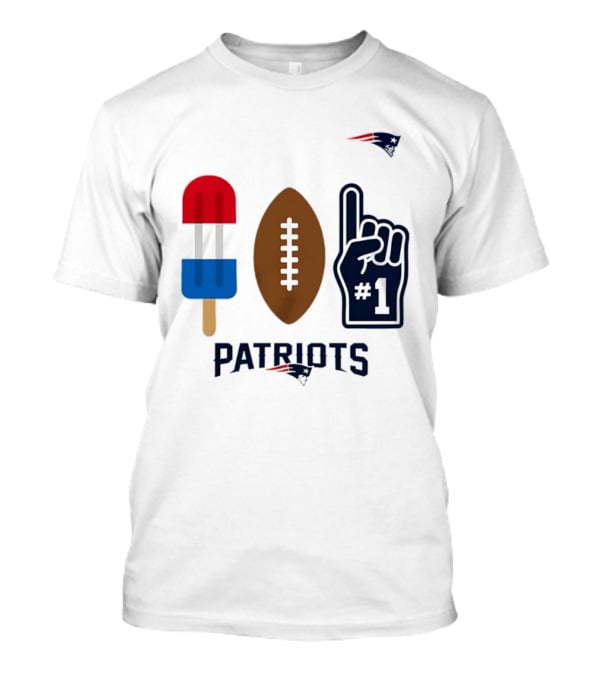 Patriots Americana Popsicle Football Number One Fan T-Shirt