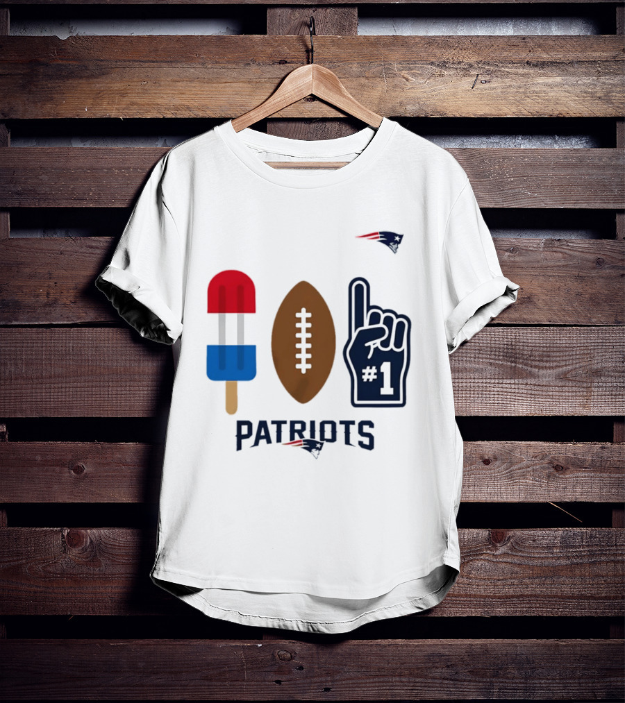 Patriots Americana Popsicle Football Number One Fan T-Shirt