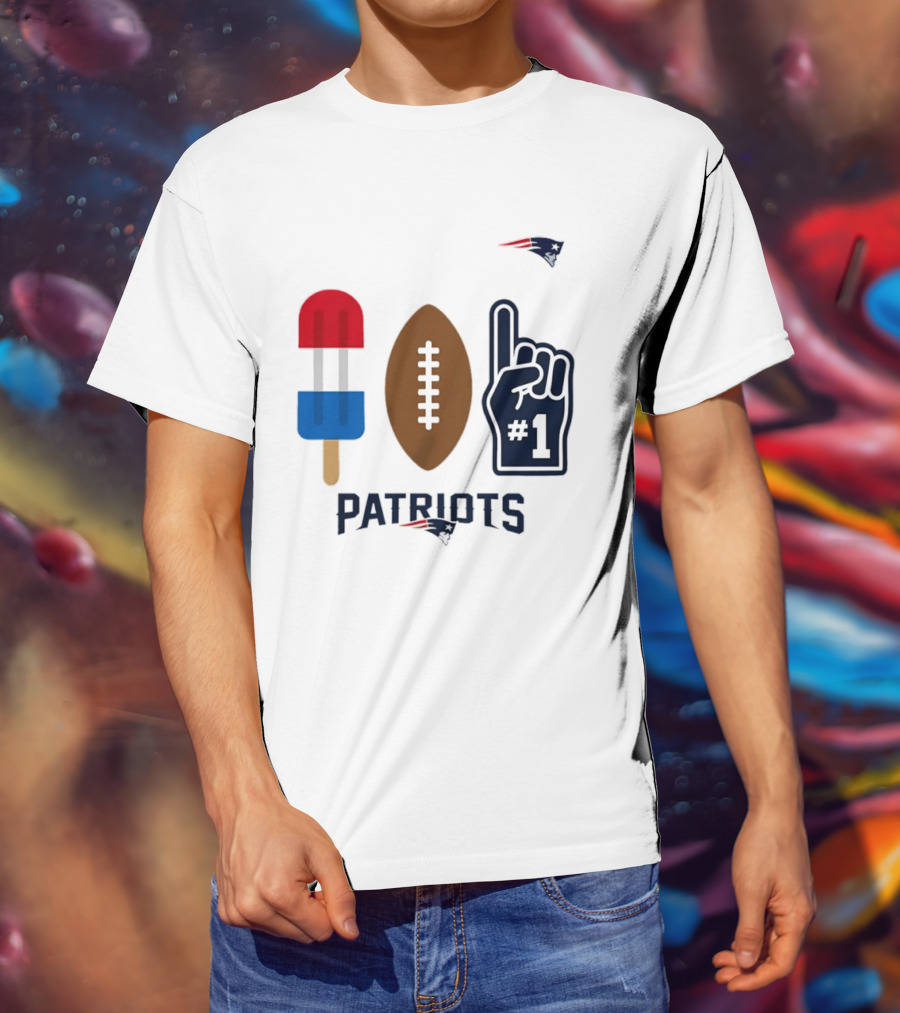 Patriots Americana Popsicle Football Number One Fan T-Shirt
