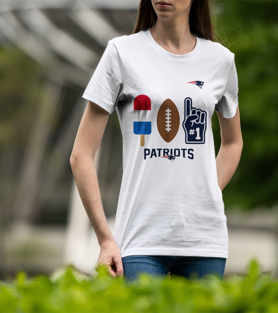 Patriots Americana Popsicle Football Number One Fan T-Shirt