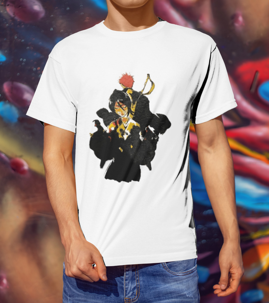 Rukia Kuchiki And Ichigo Kurosaki Spirit Battle Bleach Anime Fan Favorite Characters T-Shirt