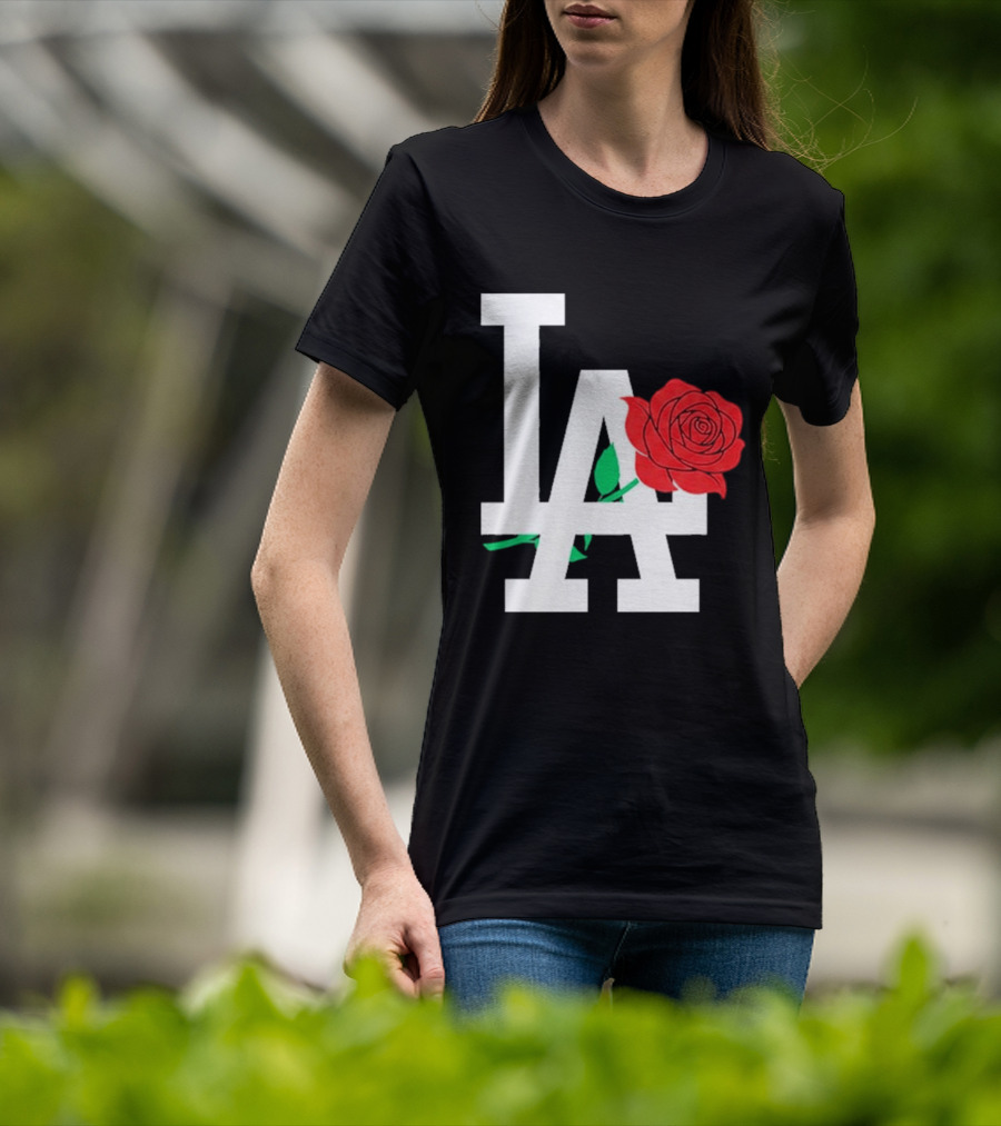 2026 Dodgers Date Night LA Rose T-Shirt