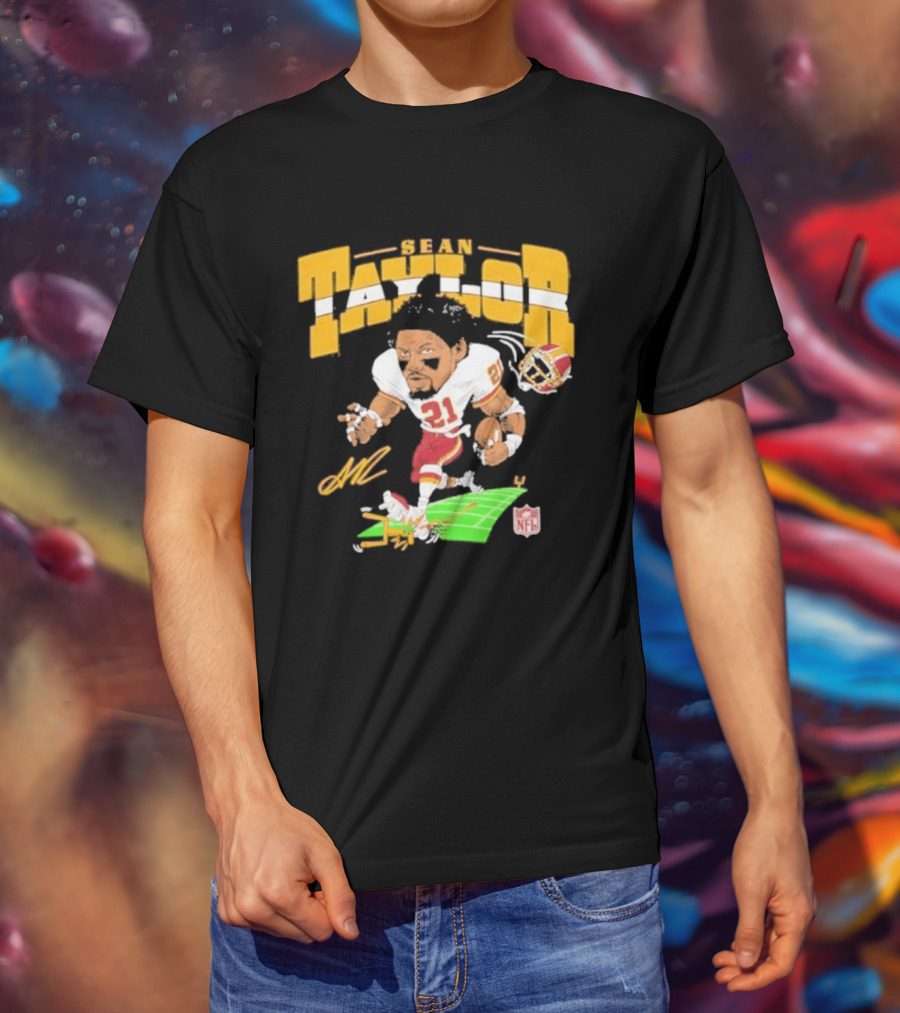 Sean Taylor NFL Football Caricature Washington Commanders 21 T-Shirt