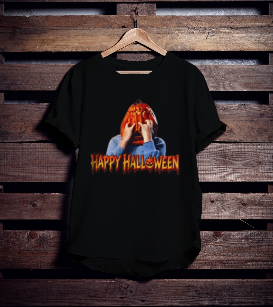 Halloween Pumpkin Head Child Happy Halloween T-Shirt