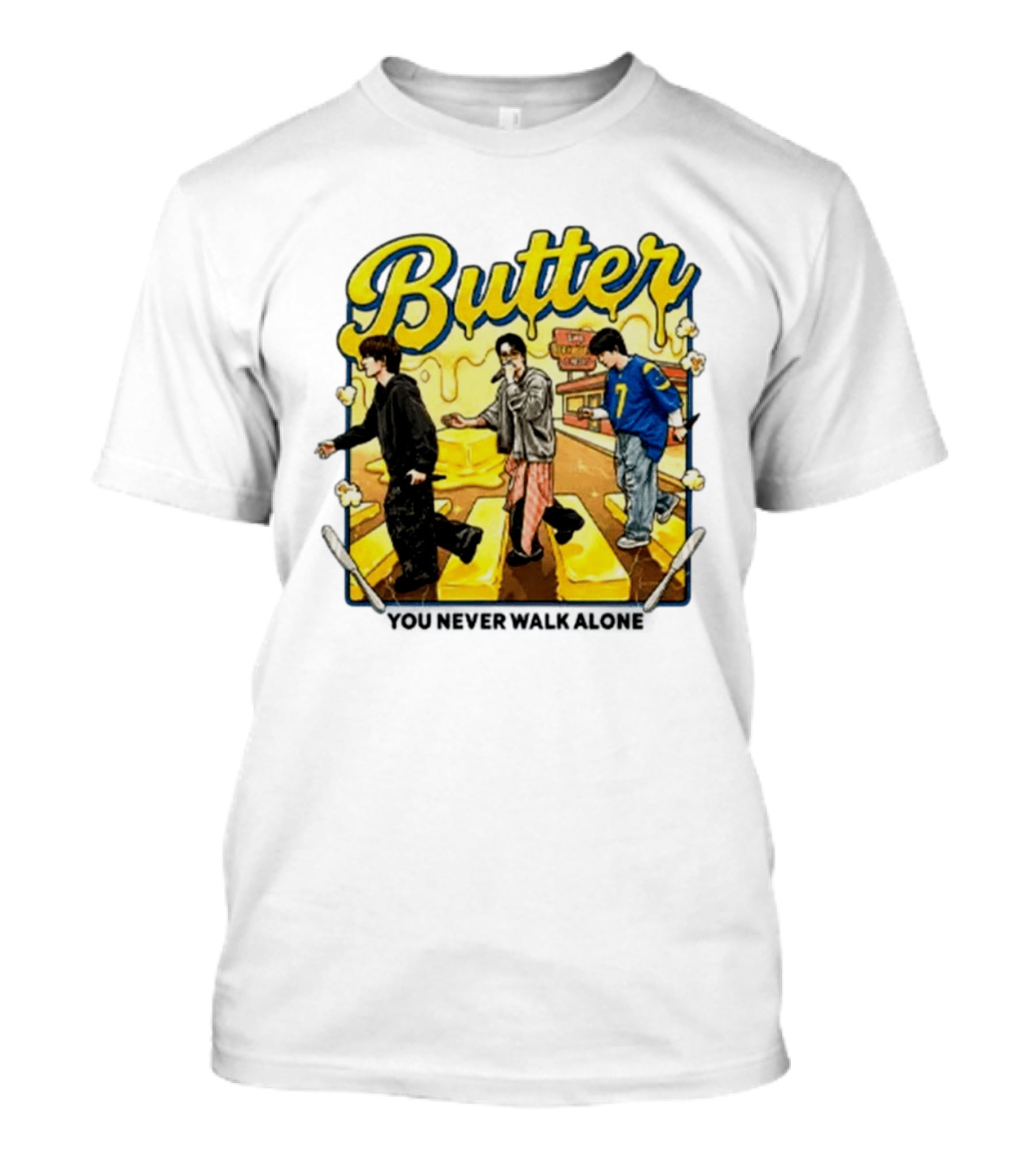 Butter BTS You Never Walk Alone Yellow Aesthetic Pop T-Shirt