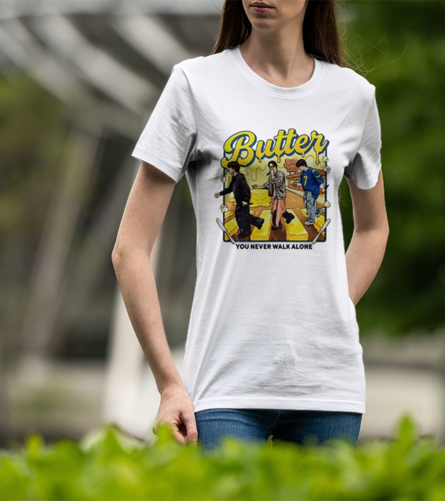 Butter BTS You Never Walk Alone Yellow Aesthetic Pop T-Shirt