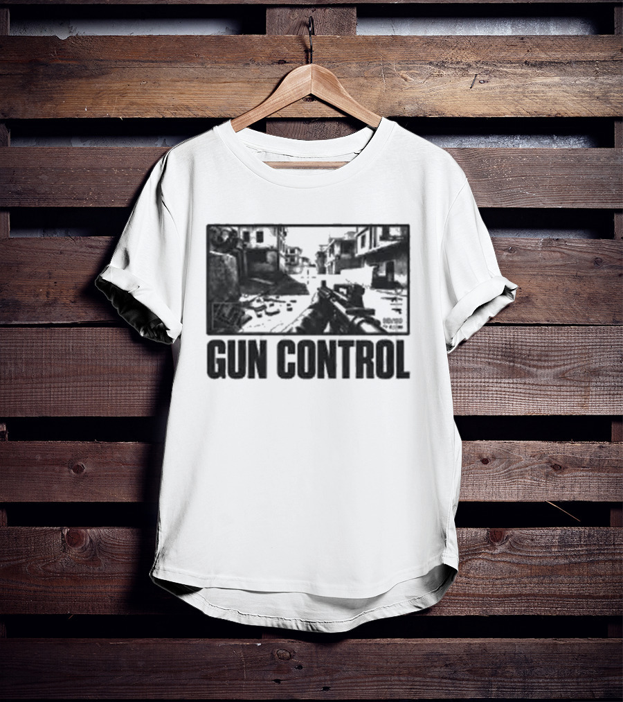 Christian Bale Movie Scene Gun Control T-Shirt