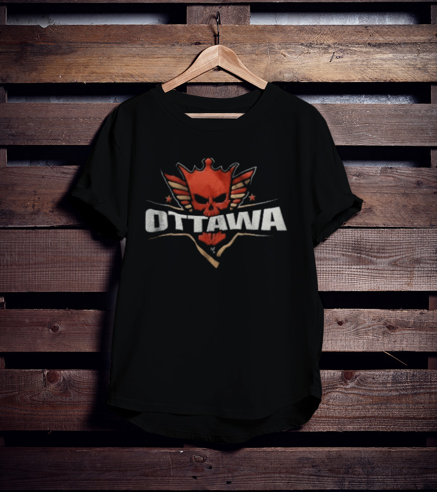 Ottawa Cody Rhodes American Nightmare Winged Crown Skull T-Shirt