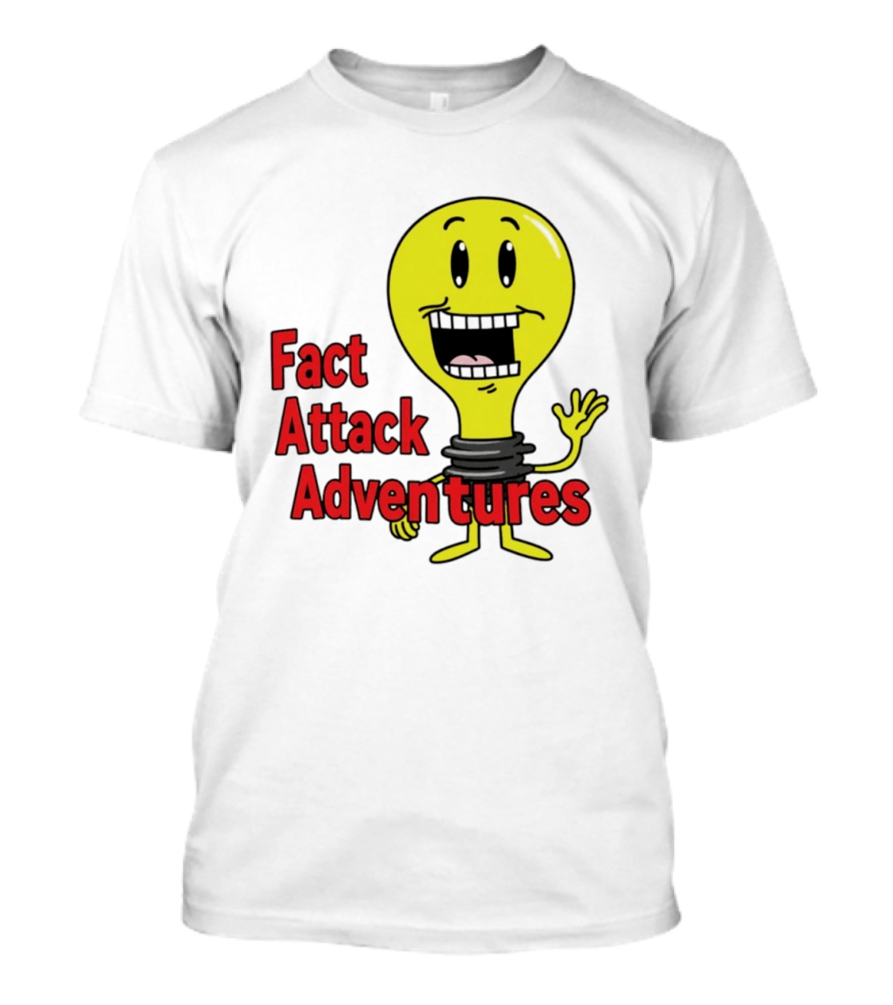 Fact Attack Adventures Smiling Light Bulb T-Shirt