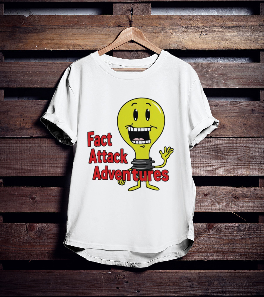 Fact Attack Adventures Smiling Light Bulb T-Shirt