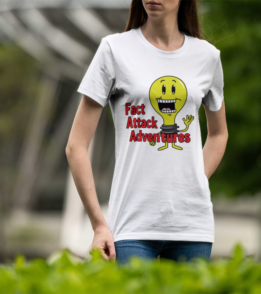 Fact Attack Adventures Smiling Light Bulb T-Shirt