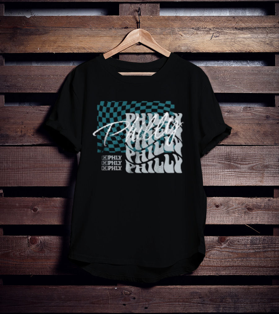 Philly Checkered Repeat Philadelphia Eagles Philly Philly T-Shirt