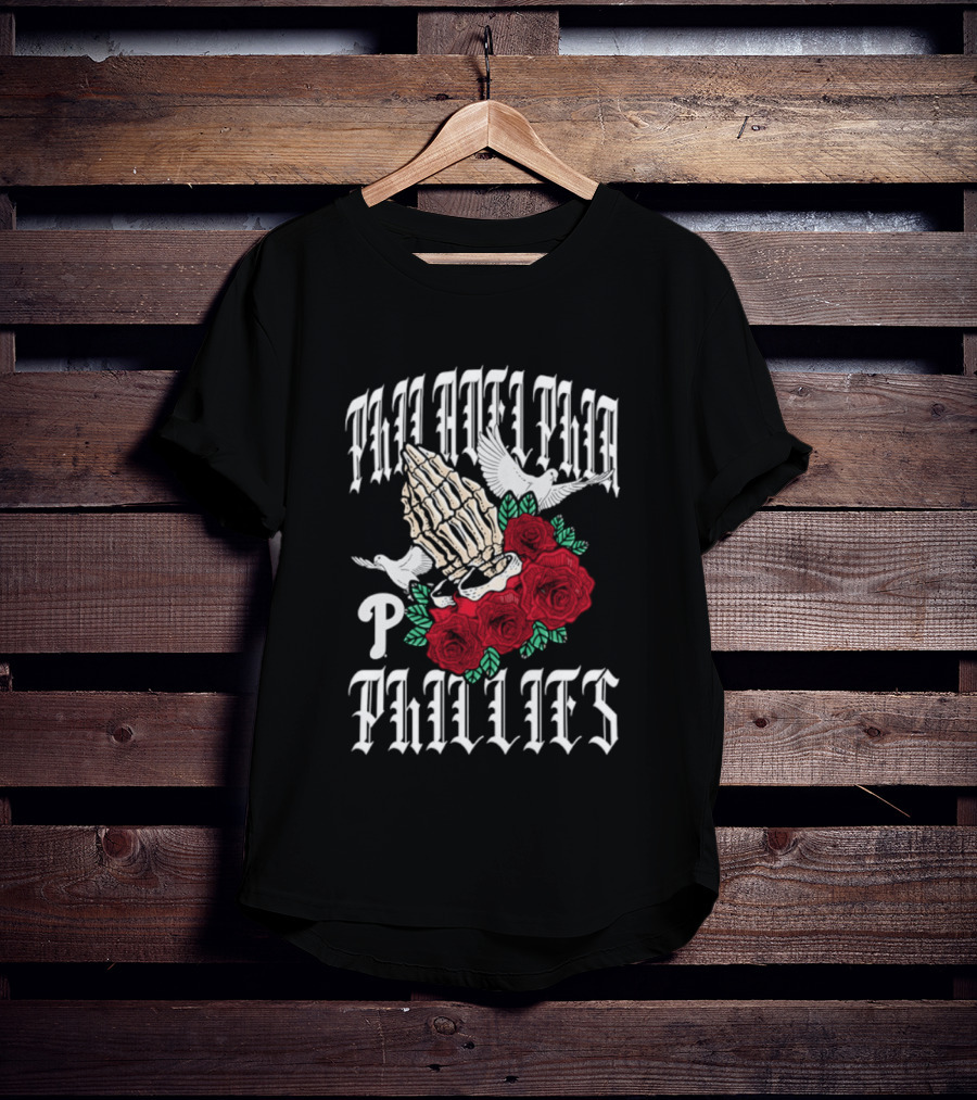 Philadelphia Phillies Gothic Bloom Halloween 2026 T-Shirt