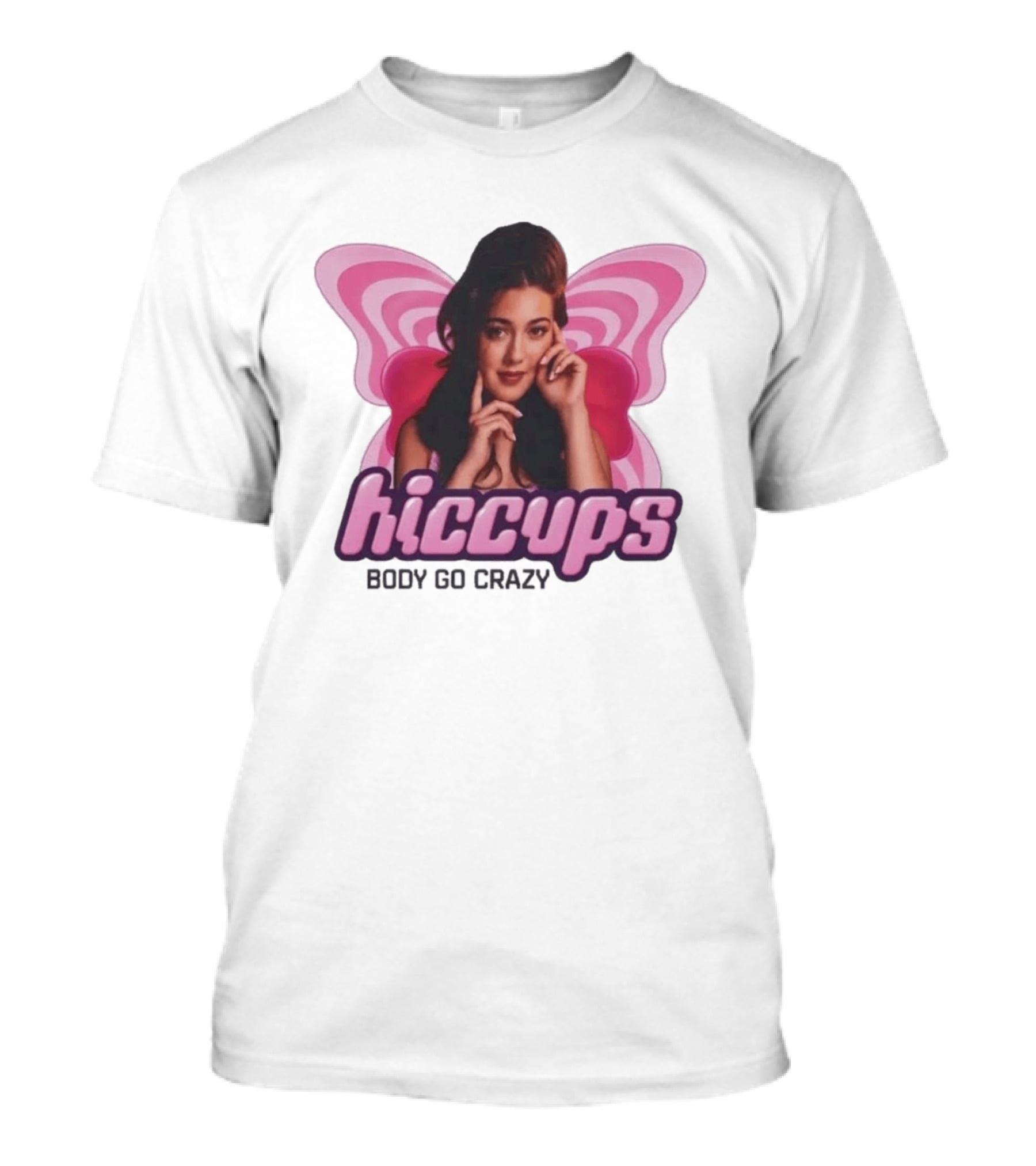 Hiccups Body Go Crazy Pink Butterfly Wings T-Shirt