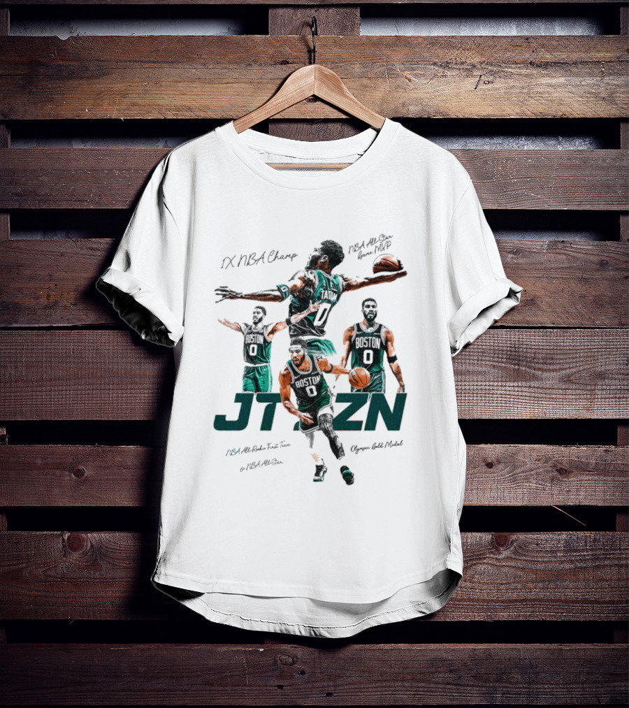 Jayson Tatum Boston Celtics JT SZN NBA Champ All Star Game MVP NBA First Team Oregon Gold Medal T-Shirt