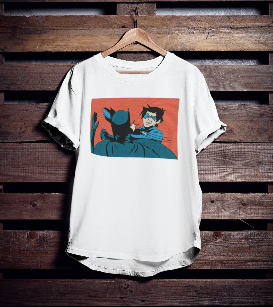 Nightwing Slaps Batman Dick Grayson Meme Comic Panel T-Shirt