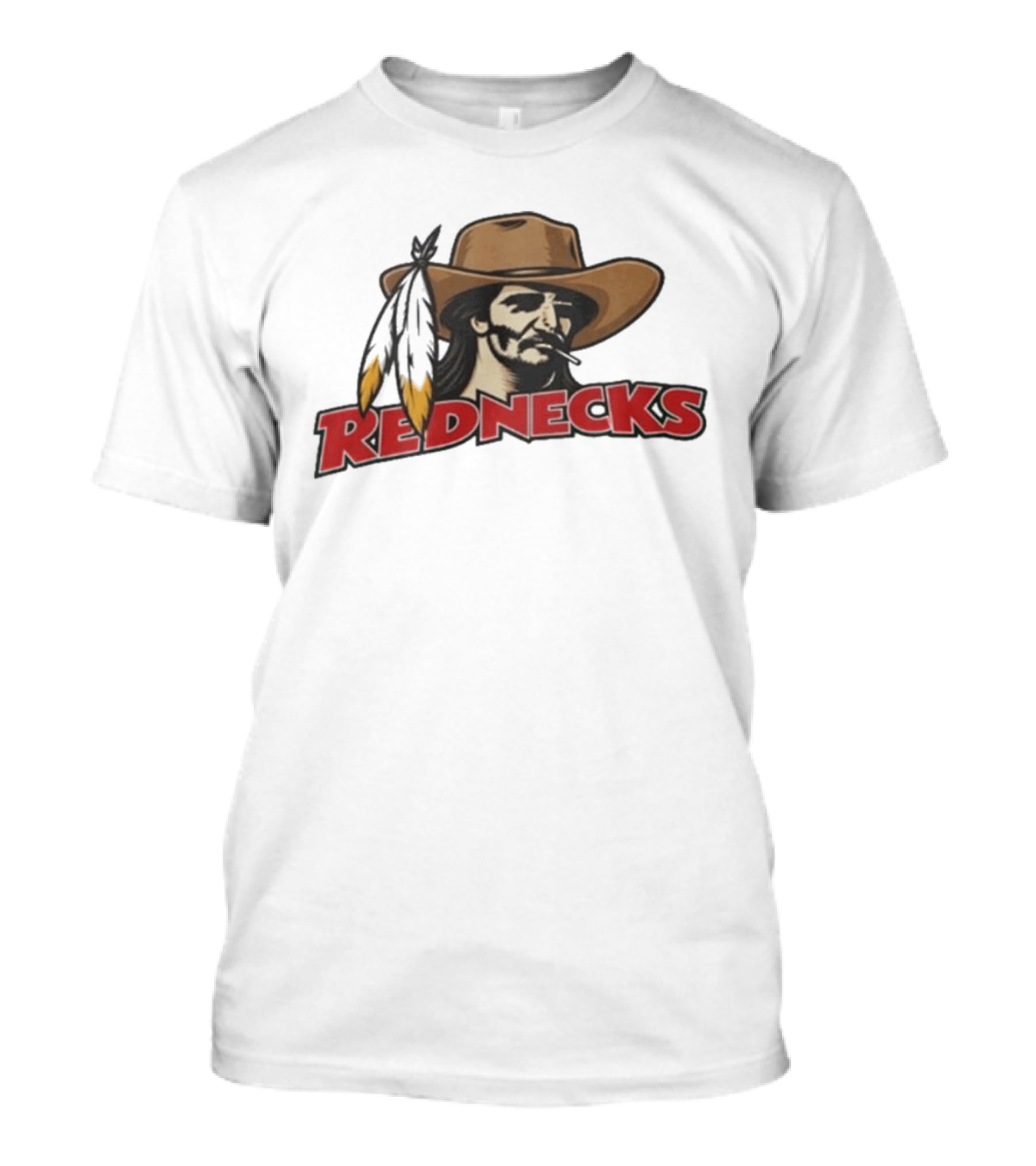 Rednecks Cowboy Icon With Feathered Hat T-Shirt