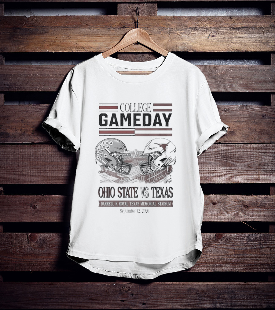 College Gameday Ohio State Vs Texas September 12 2026 Stadium Clash T-Shirt