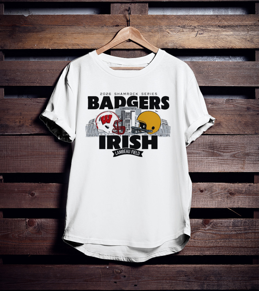 2026 Shamrock Series Badgers Vs Irish Lambeau Field Matchup T-Shirt