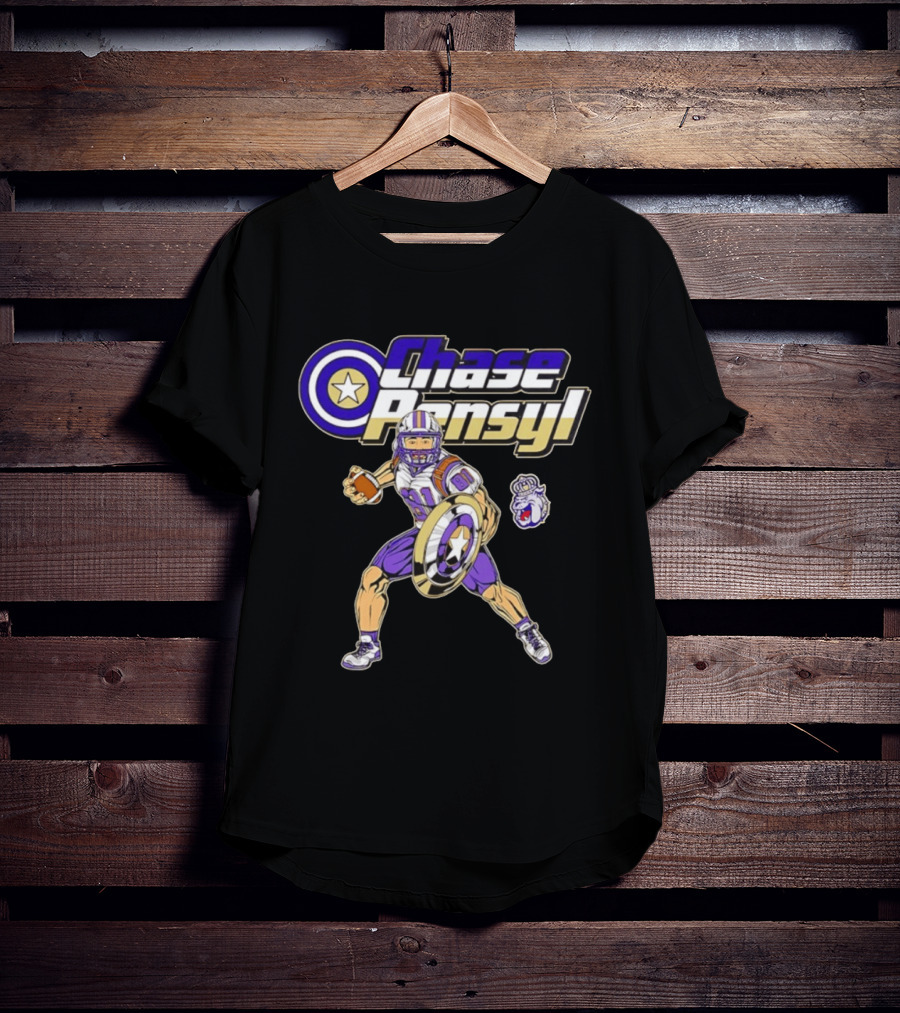 Chase Pensyl James Madison Dukes Football Superhero T-Shirt