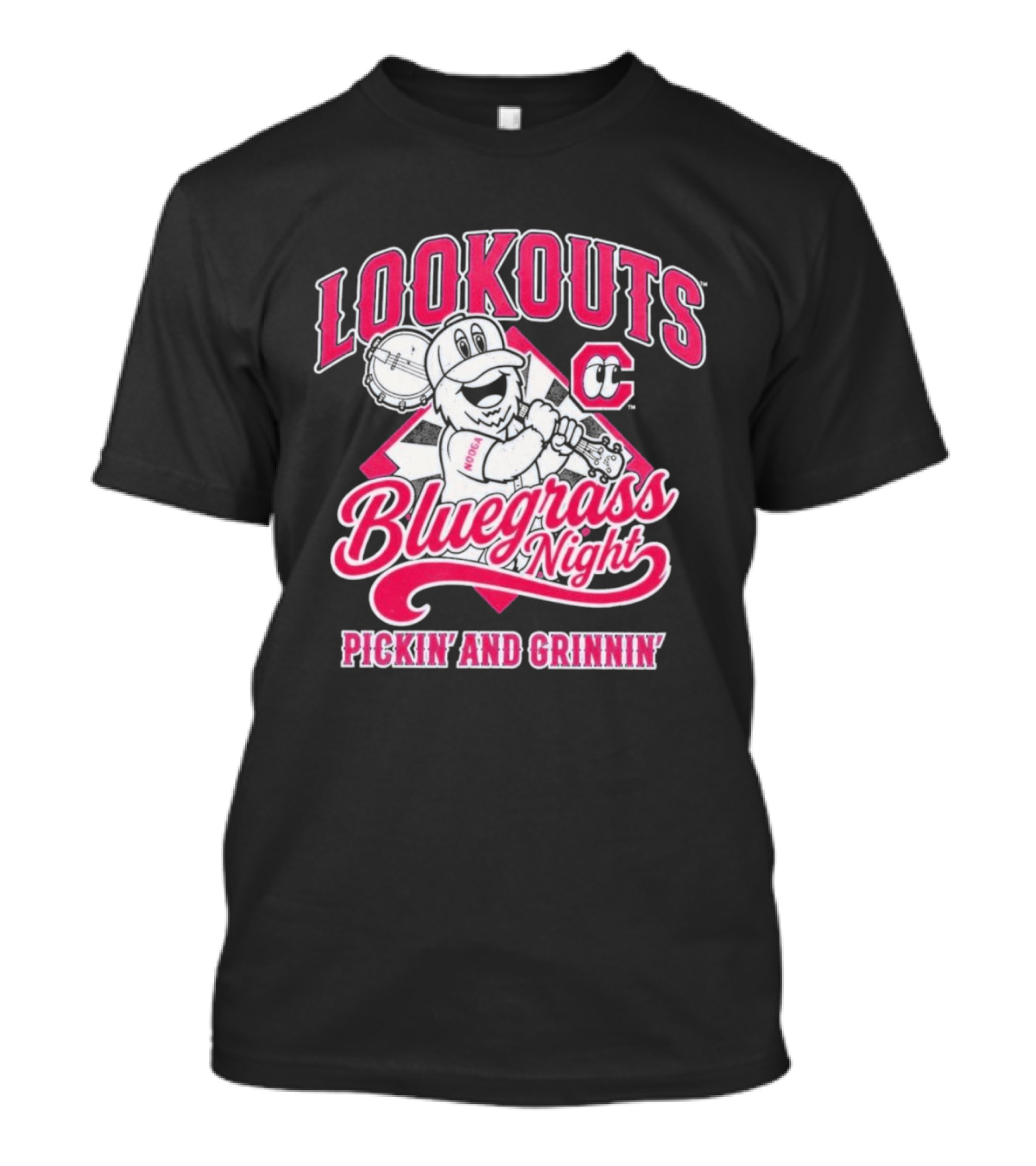 Lookouts Bluegrass Night Pickin' And Grinnin' Chattanooga Baseball C T-Shirt